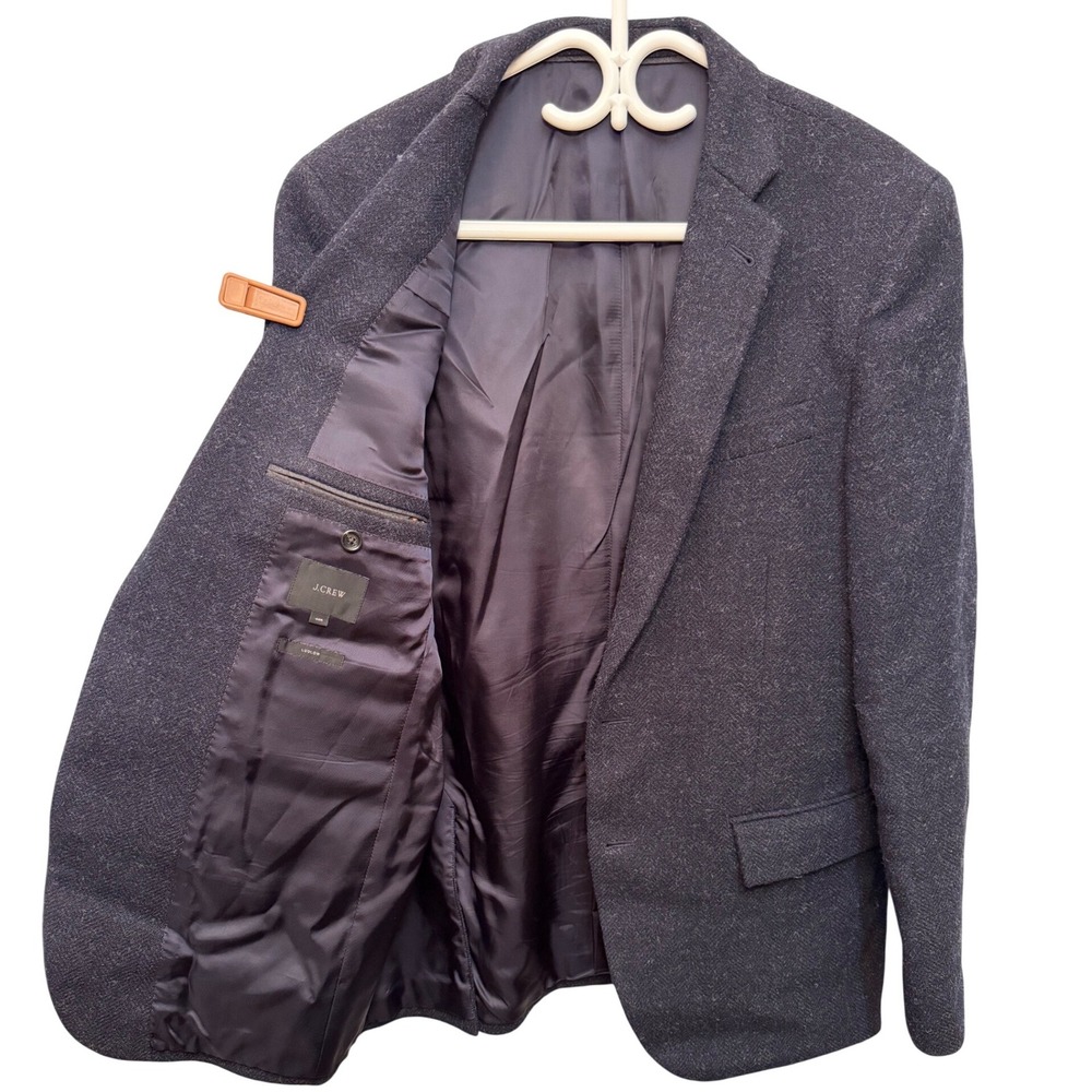J.Crew Ludlow Blazer 40R Mens Charcoal Yorkshire Tweed Moon Wool Sport Coat